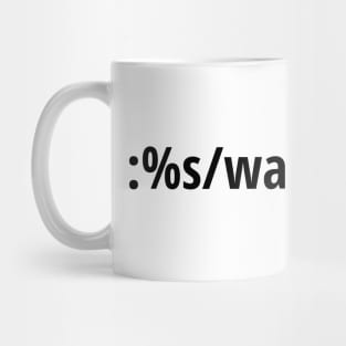 Replace War with Peace - Pacifist vi/Vim Geek - Black Text Mug